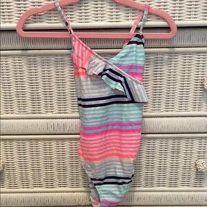 Vibrant Striped Swimsuit